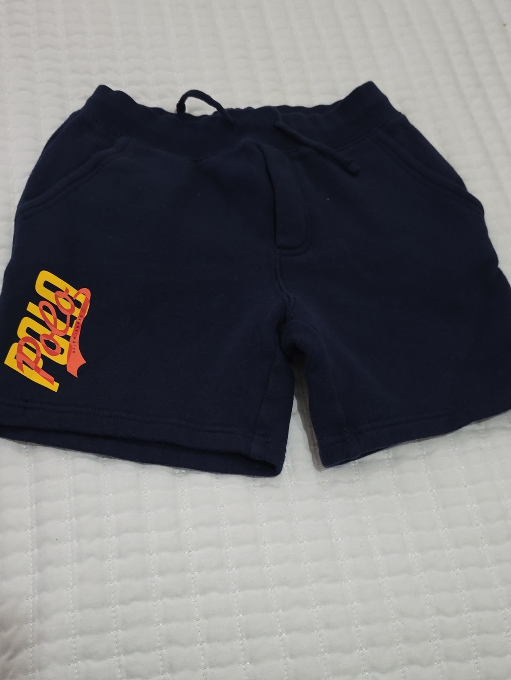 Polo by Ralph Lauren Navy Sweatshirt with Yellow Logo